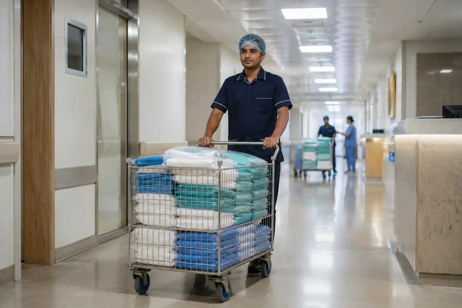 Ward-Wise Linen Distribution Services In Hospital
