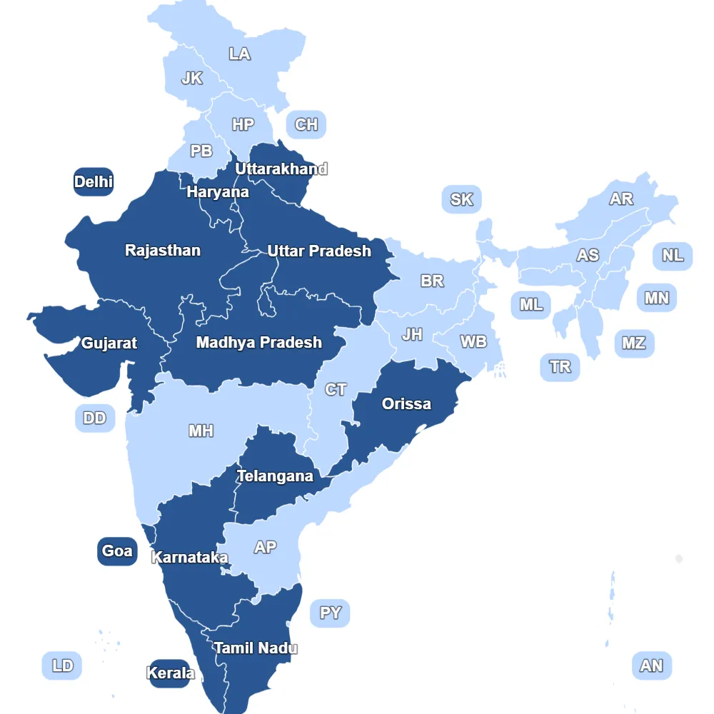 National Footprint of Linen Management Services in India